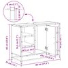 vidaXL Arm&aacute;rio de Banheiro Carvalho Artesanal 80 x 33 x 60 cm