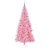 vidaXL &Aacute;rvore de Natal com 300 LEDs com suporte Rosa 210 cm PVC