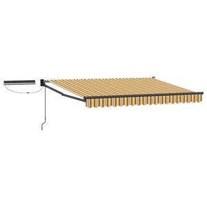 vidaXL Toldo Retr&aacute;til El&eacute;trico Amarelo, Cinza, Antracite 3,5 x 2 m