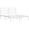 vidaXL Estrutura de cama com cabeceira 140x200 cm metal branco