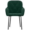 vidaXL Cadeiras de jantar 2 pcs veludo verde-escuro