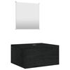 vidaXL 2 pcs conjunto m&oacute;veis casa de banho derivados de madeira preto