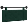 vidaXL Cabeceira Suspensa Verde Escuro 110 x 55 x 5 cm Veludo