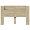 vidaXL Cabeceira com Arm&aacute;rio e LED Sonoma 160 x 16,5 x 103,5 cm