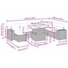 vidaXL 9 pcs conjunto de sof&aacute;s p/ jardim com almofad&otilde;es vime PE bege