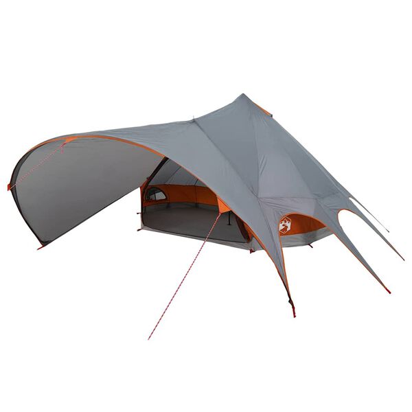 vidaXL Tenda Teepee com telhado Cinza e Laranja 600 x 600 x 347 cm