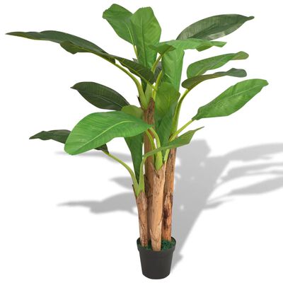 vidaXL Planta bananeira artificial com vaso 175 cm verde