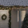 vidaXL Luz de Natal em formato de pingente 100 LEDs Branco Quente 10 m PVC Acr&iacute;lico