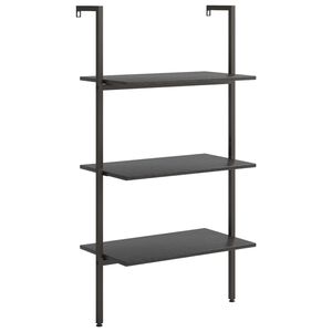 vidaXL Unidade 3 prateleiras inclinada 64x35x120,5 cm preto