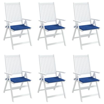 vidaXL Almofadões p/ cadeiras jardim 6 pcs 50x50x3 cm oxford azul real