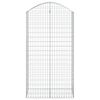vidaXL Cesto gabi&atilde;o arqueado 100x50x180/200 cm ferro galvanizado