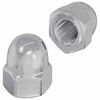 vidaXL Nozes Hexagonais de C&uacute;pula 2 pcs Prateado m8 Metal