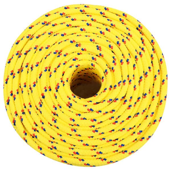 vidaXL Corda de barco 6 mm 100 m polipropileno amarelo