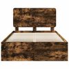vidaXL Estrutura da Cama com cabeceira Carvalho Defumado 135 x 190 cm