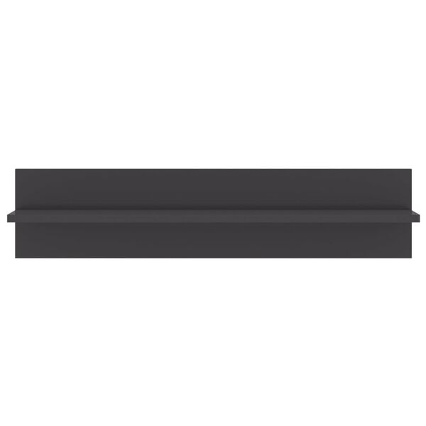 vidaXL Estantes de parede 4pcs derivados de madeira cinza brilhante