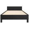 vidaXL Estrutura cama c/ cabeceira sem colch&atilde;o 80x200 cm preto