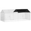 vidaXL Gaiola para Coelhos Prateado 200 x 78 x 78 cm A&ccedil;o Galvanizado