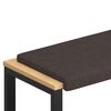 vidaXL Almofada de Banco Tecido Marrom Escuro Profundidade 35 cm