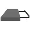 vidaXL Prateleira de parede suspensa 80x23,5x3,8 cm MDF cinzento
