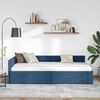 vidaXL Estrutura de Cama de Canto Azul 100 cm x 200 cm Veludo