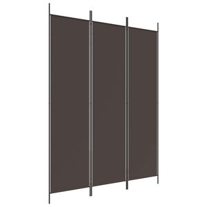 vidaXL Biombo/divis&oacute;ria com 3 pain&eacute;is 150x200 cm tecido castanho