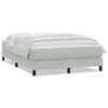 vidaXL Cama com molas/colch&atilde;o 160x220 cm veludo cinzento-claro