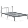 vidaXL Estrutura de cama 120x200 cm metal cinzento