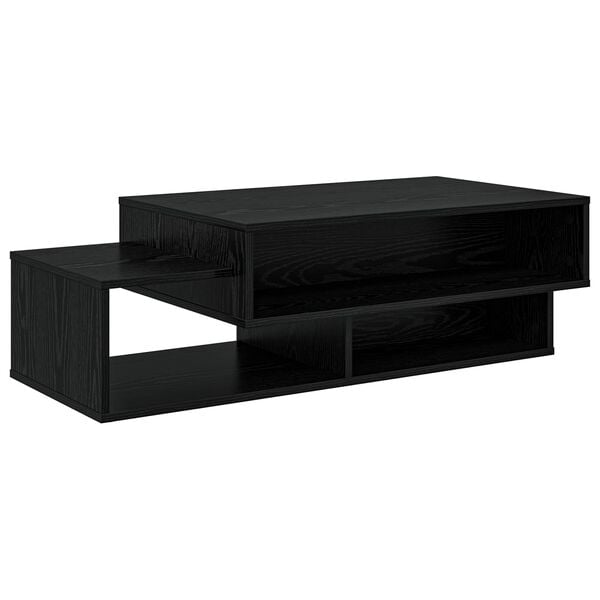 vidaXL Mesa de centro Carvalho Preto 105 x 50 x 32,5 cm