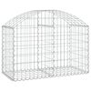 vidaXL Cesto gabi&atilde;o arqueado 100x50x60/80 cm ferro galvanizado