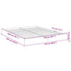 vidaXL Estrutura de cama 150x200 cm derivados de madeira cinza cimento