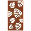 vidaXL Decora&ccedil;&atilde;o p/ muro de jardim 105x55 cm a&ccedil;o corten design folhas