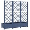 vidaXL Vaso/floreira jardim c/ treliça 120x40x121,5 cm PP cinzento azul
