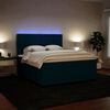 vidaXL Cama com molas/colch&atilde;o 180x200 cm veludo azul