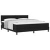 vidaXL Cama Box com colch&atilde;o com cabeceira Preto 180 x 200 cm tecido