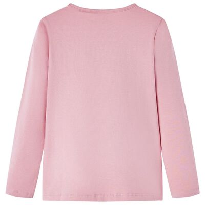 T-shirt de manga comprida para criança rosa-claro 92