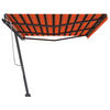 vidaXL Toldo retr&aacute;til manual independente 600x350cm laranja e castanho