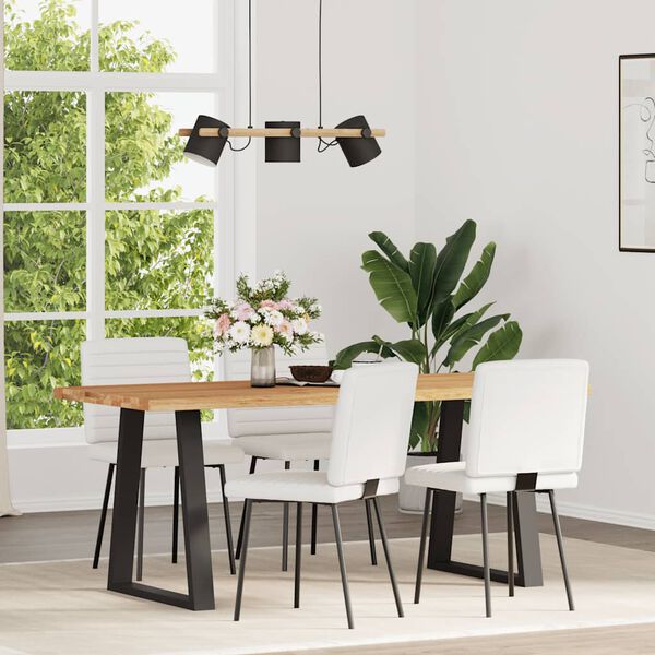 vidaXL Cadeiras de jantar 4 pcs couro artificial branco