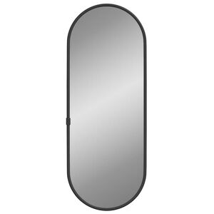vidaXL Espelho de parede 40x15 cm oval preto