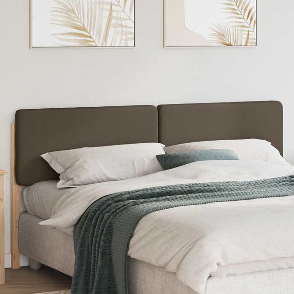 vidaXL Cabeceira estofada com cabeceira Marrom e Taupe 200 cm