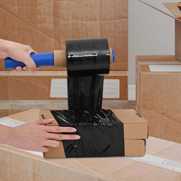 vidaXL Películas extensíveis 10 unid Preto 23 μm 10 cm x 150 m