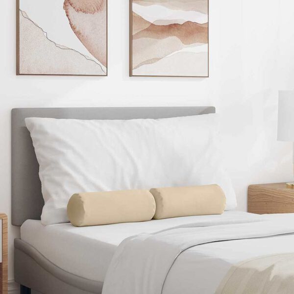 vidaXL Almofadas de Apoio 2 pcs Creme &Oslash; 15 x 40 cm