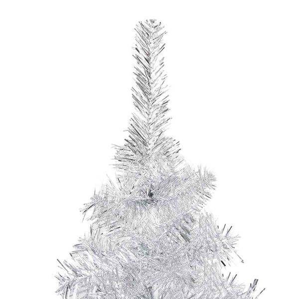 vidaXL &Aacute;rvore Natal artificial pr&eacute;-iluminada c/bola 180cm PET prateado