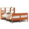 vidaXL Cama com estante sem colch&atilde;o 135x190 cm pinho maci&ccedil;o