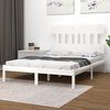 vidaXL Estrutura de cama 140x190 cm madeira maci&ccedil;a branco