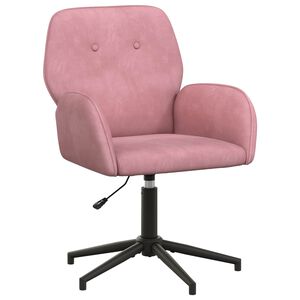 vidaXL Cadeira de Escrit&oacute;rio Girat&oacute;ria 54 x 55 x 90 cm Rosa Veludo