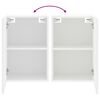 vidaXL M&oacute;veis parede p/ TV 2pcs 40,5x30x60 cm derivados madeira branco