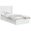 vidaXL Estrutura de Cama com Armazenamento e Cabeceira Branco
