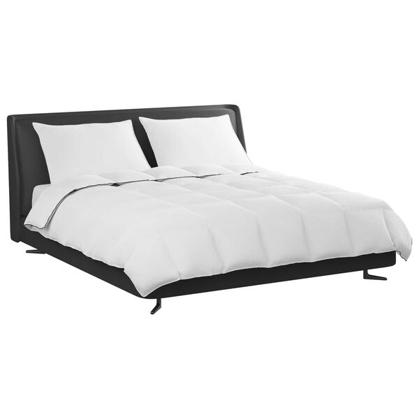 vidaXL Edredom de Inverno com travesseiro 3 pcs Branco Pena de ganso