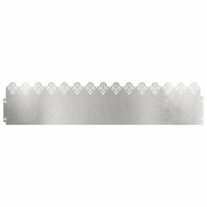 vidaXL Delimitadores de relvado 10 pcs 103 x 0,05 x 22 cm Prateado