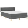 vidaXL Cama Box com colch&atilde;o Cinza Escuro 200 x 140 cm Poli&eacute;ster